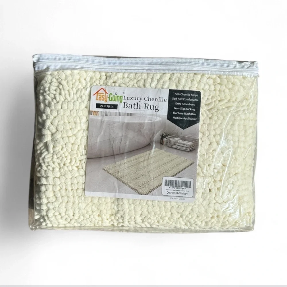 Easy-Going Plush Runner Rug 70x24 NWT Anti-Slip, Washable